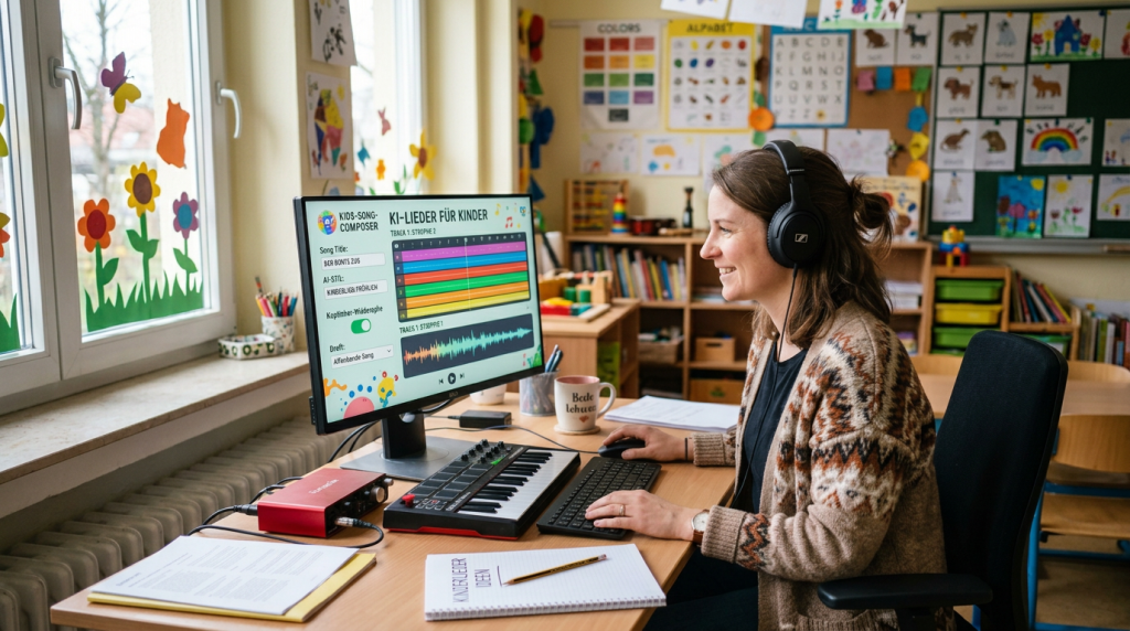 Wortschatzarbeit mit KI-generierten Kinderliedern